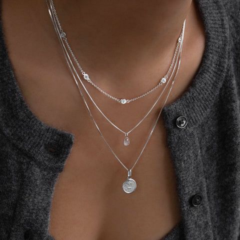 Silver halsband